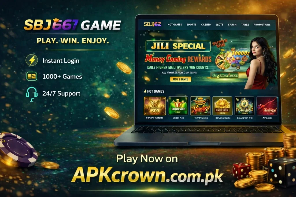  SBJ66 Game welcome bonus offer Rs. 500 free for new users in Pakistan - APKcrown.com.pk