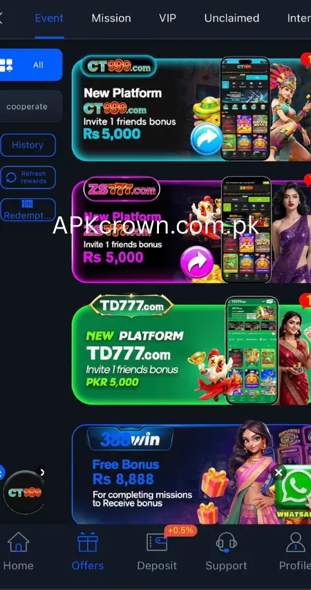 388 Win Game Offers Page – Free Bonus Rs 8888 for New Users