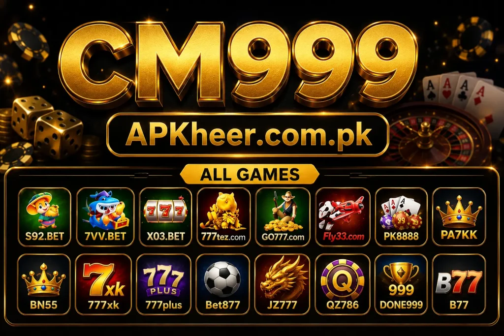 CM999 APKcrown.com.pk complete all games collection banner