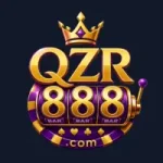QZR888 Game logo with crown and slot machine design
